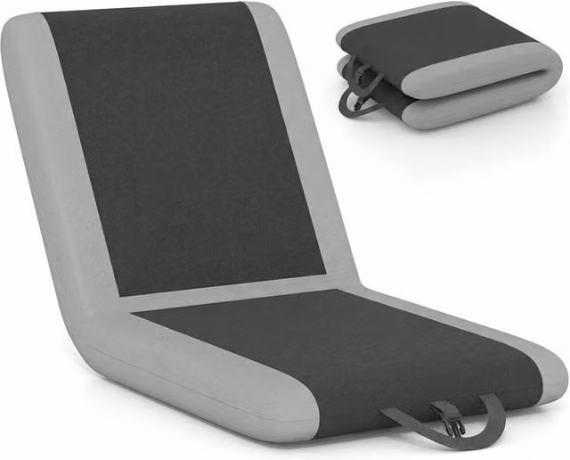 Havendro Grey Padded Stadium Seat with 6 Reclining Positions and Back Support – 1
