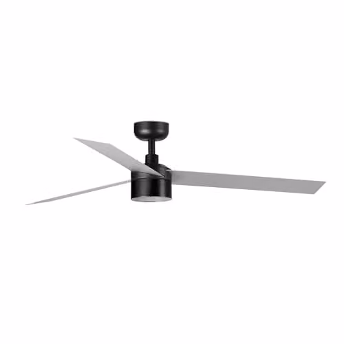 Netlighting Cruiser LED Ceiling Fan in Black and Aluminium, 132 cm