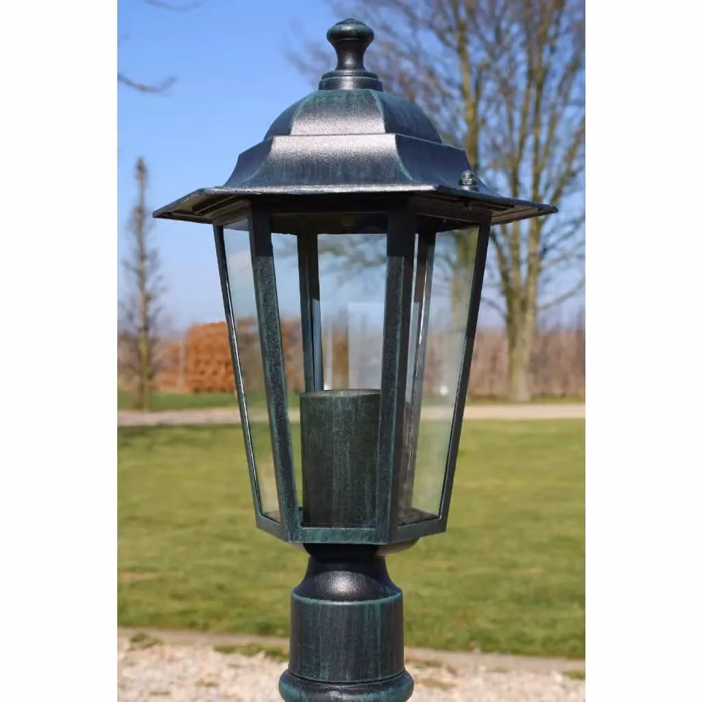 Berkfield Home Preston Solar Garden Lantern Post Lights, Green, 2 Pack, Height: 105 cm – 3