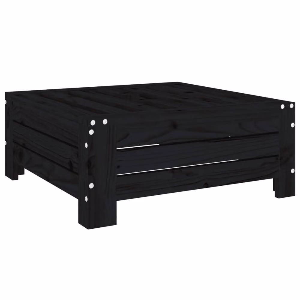 Berkfield Home Parasol Base Cover in Black Solid Pine Wood – 3