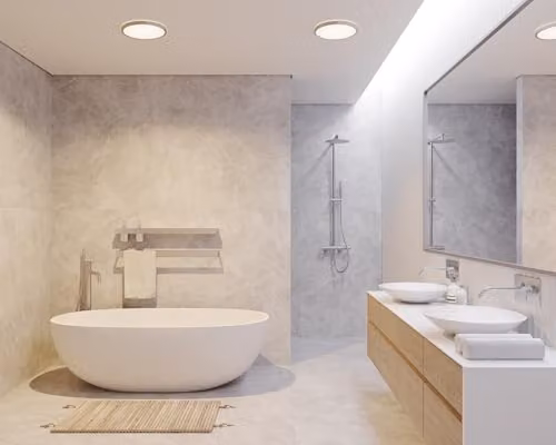 Nordlux Oja LED Ceiling Light in Chrome and Plastic, IP54 Rated for Bathrooms – 2