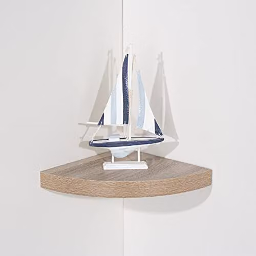 Core Products Hudson Floating Corner Shelf Kit, Oak, W/D/H: 29.5 x 29.5 x 3.8 cm – 2