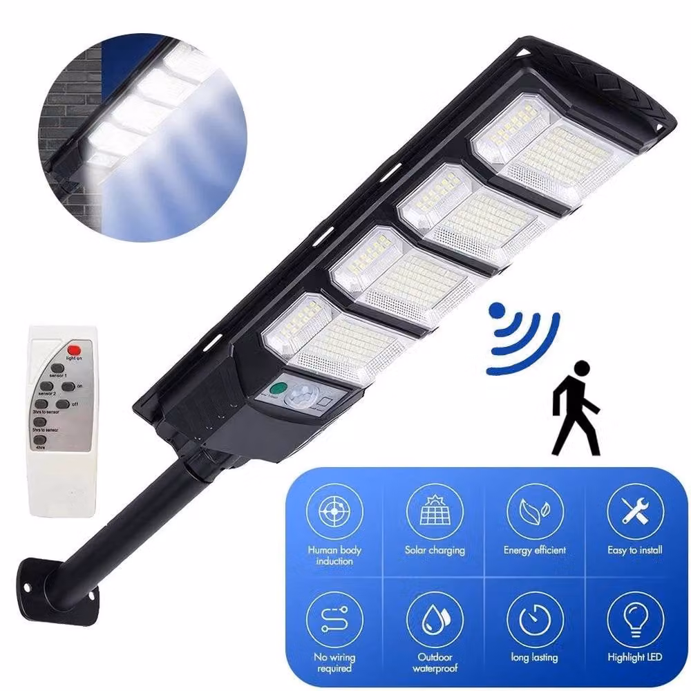 EONLION LED Solar Street Light with Motion Sensor and Dusk to Dawn Function, Black Floodlight for Garden and Terrace – 7