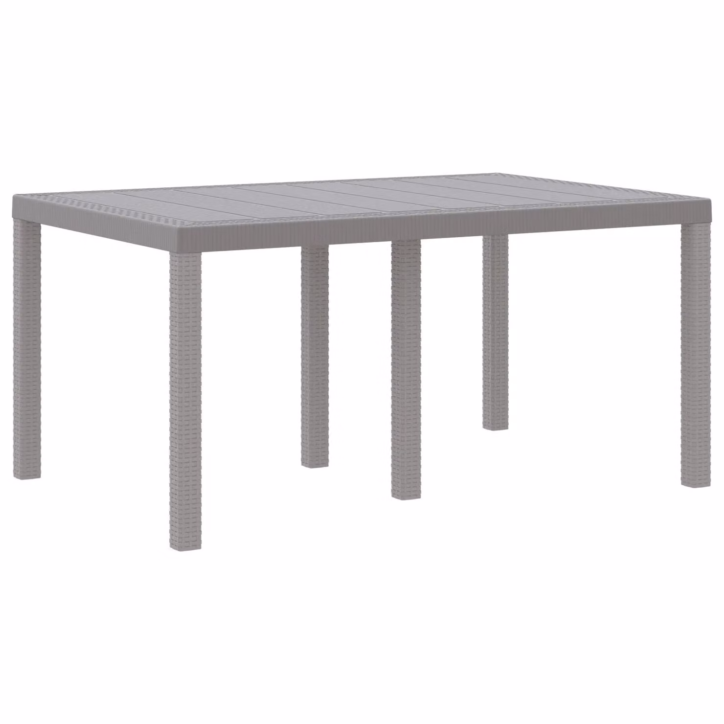 Berkfield Home Modern Garden Table in Light Grey Poly Rattan, W/D/H: 150 x 100 x 73 cm – 1