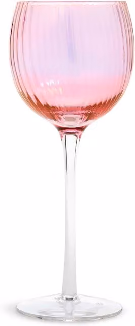 M&S Set of 4 Ophelia Striped Purple Crystal Wine Glasses