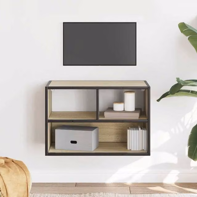 Berkfield Home TV Cabinet in Sonoma Oak, W/D/H: 60 x 31 x 39.5 cm – 1