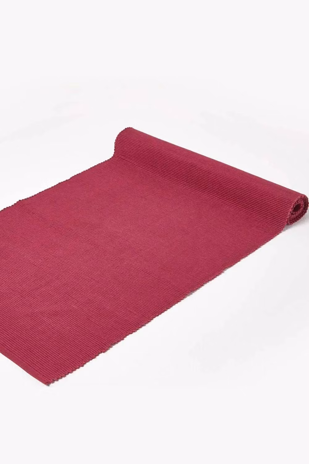 Homescapes Plain Rectangular Cotton Table Runner in Purple – 2