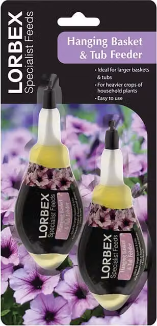 Lorbex Slow Release Plant Tonic for Hanging Baskets and Tubs, 2 Pack, White