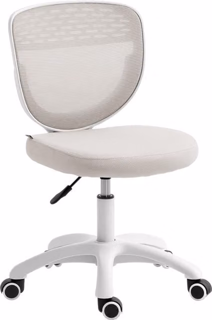 HOMCOM Grey Fabric Task Chair with 360 Degree Swivel and Castors, W/D/H: 43 x 44 x 120 cm – 1
