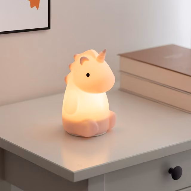 Eglo Castellino Unicorn Pink Silicone Touch Table Lamp and Night Light for Children