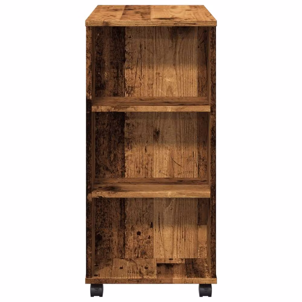 Berkfield Home Rolling Cabinet in Old Wood Brown, W/D/H: 60 x 35 x 75 cm – 5