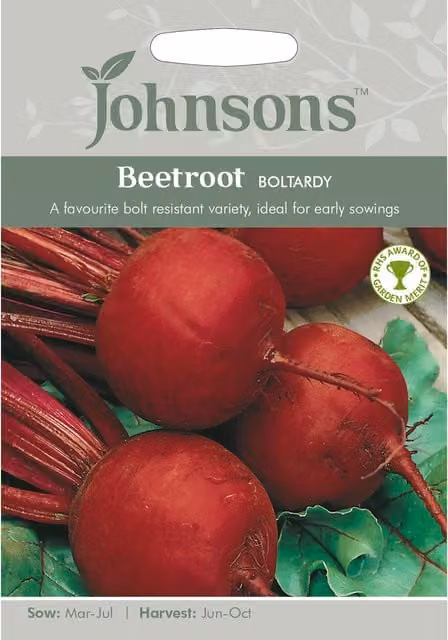 Johnsons Boltardy Beetroot Vegetable Seeds, Red