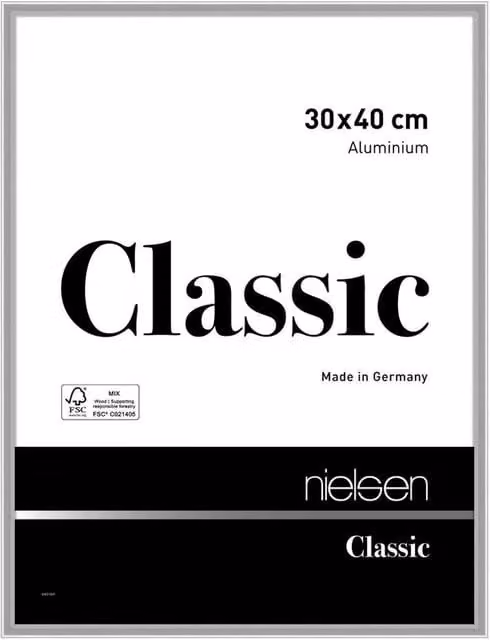 Nielsen Design Classic Aluminium Picture Frame in Silver, W: 30 cm, H: 40 cm – 1