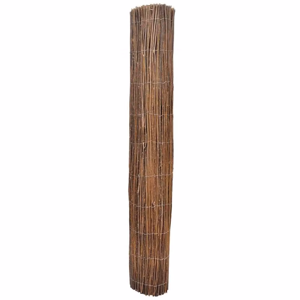 Berkfield Home Willow Fence, Brown, W: 5 m, H: 1 m – 4