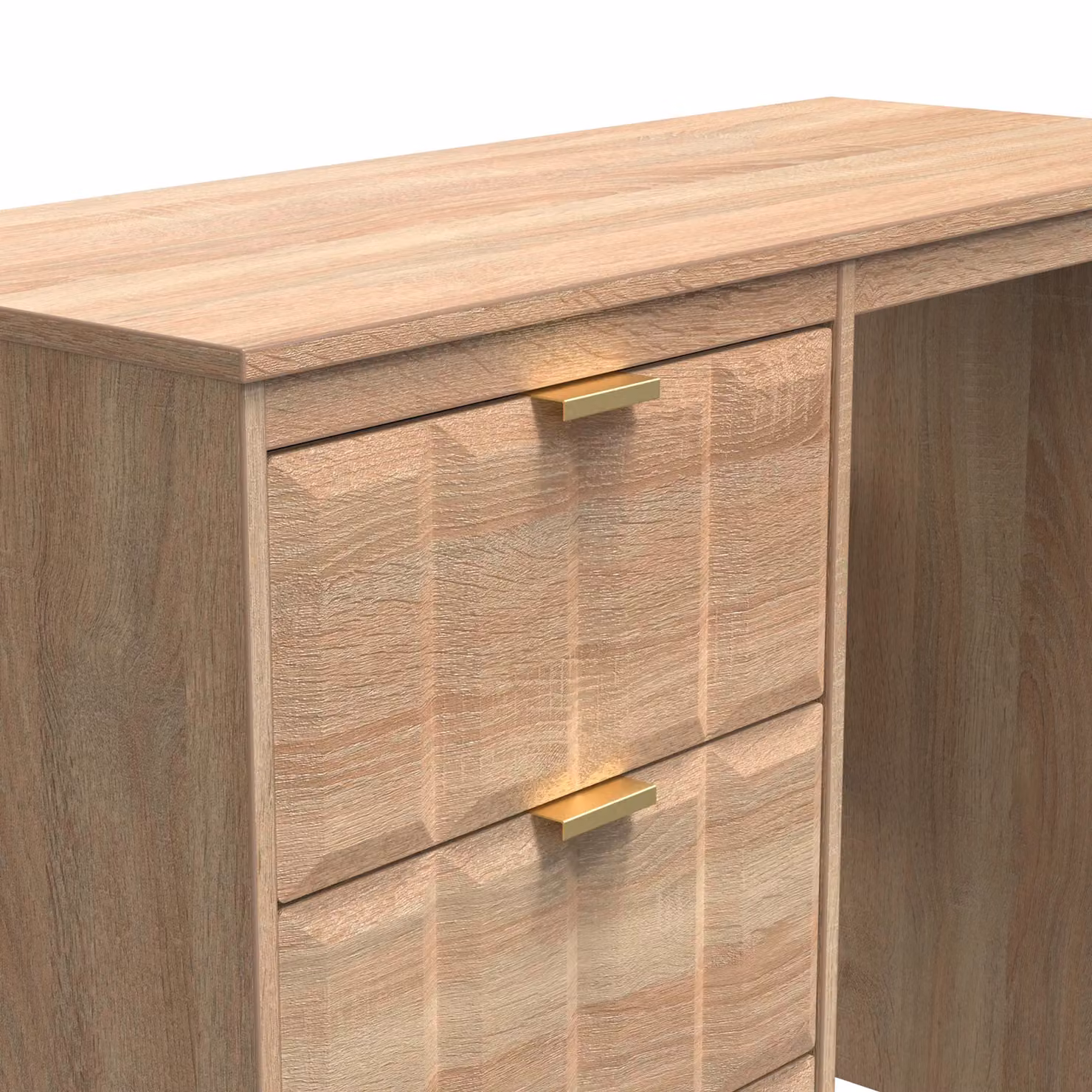 Ready Assembled 2 U Seattle 3 Drawer Vanity in Light Oak – 2