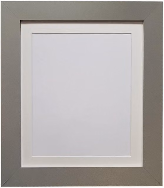 Frames & Mirrors 4U Metro Modern Rectangular Single Picture Frame in Dark Grey with White Mount for 10 x 15 cm Images – 1