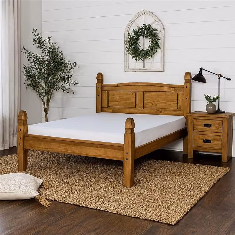 Birlea Corona Low End Bed Frame in Waxed Brown Pine, King Size – 5