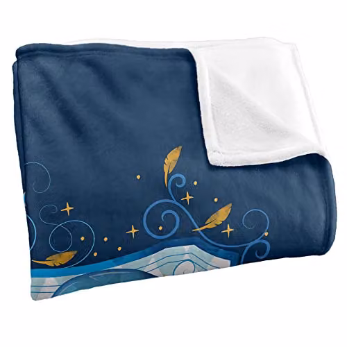 Warner Brothers Harry Potter Watercolor Ravenclaw Crest Fleece Blanket, White and Multicolour, W/D/H: 152 x 127 x 1 cm – 2