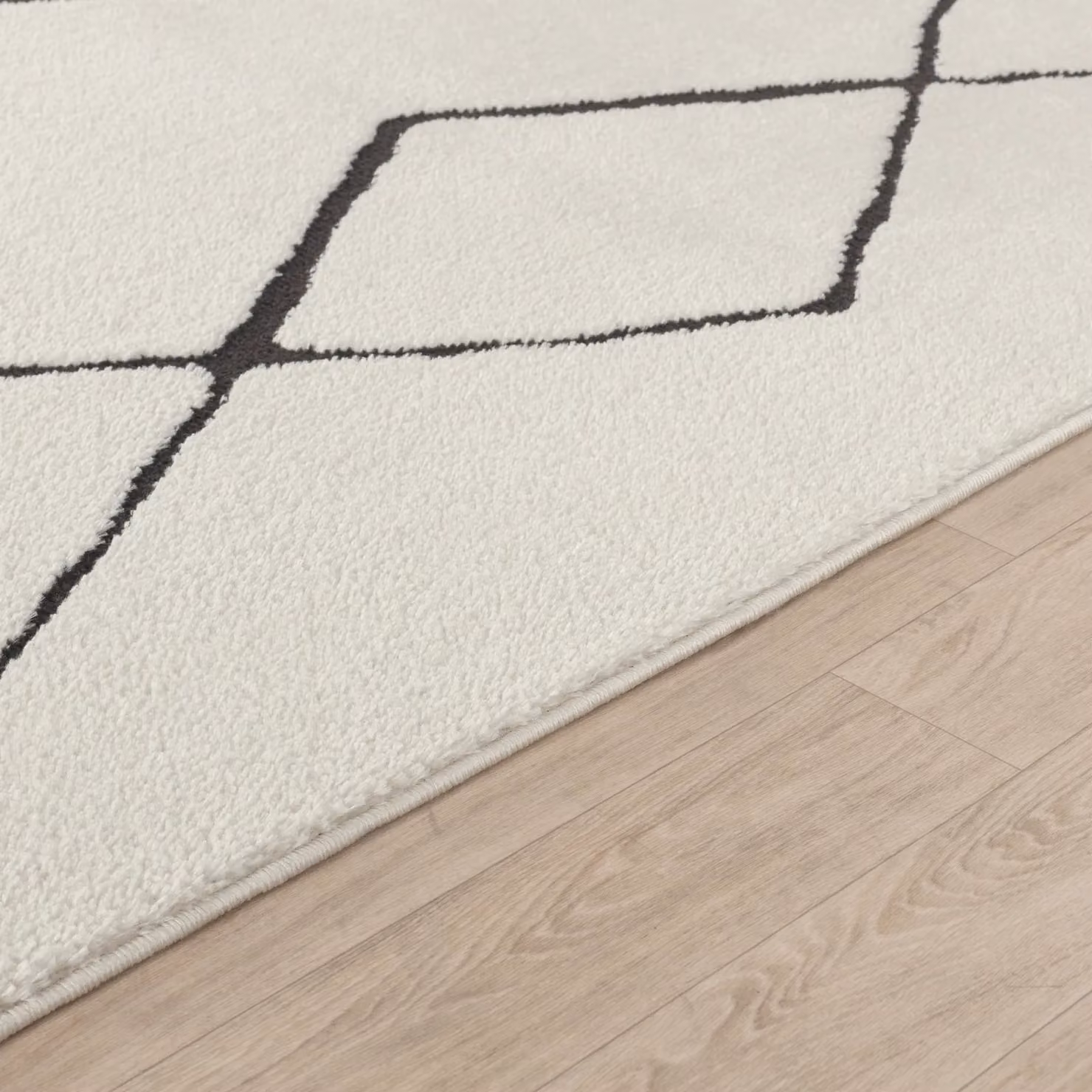 Livabliss Freud Modern High Pile Rug in Ivory, Black and Brown, W: 200 cm, D: 275 cm