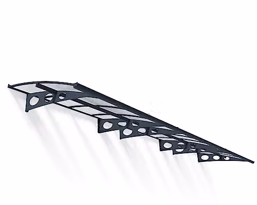 Palram Canopia Herald 6690 Front Door Canopy in Grey with Polycarbonate and Galvanised Steel