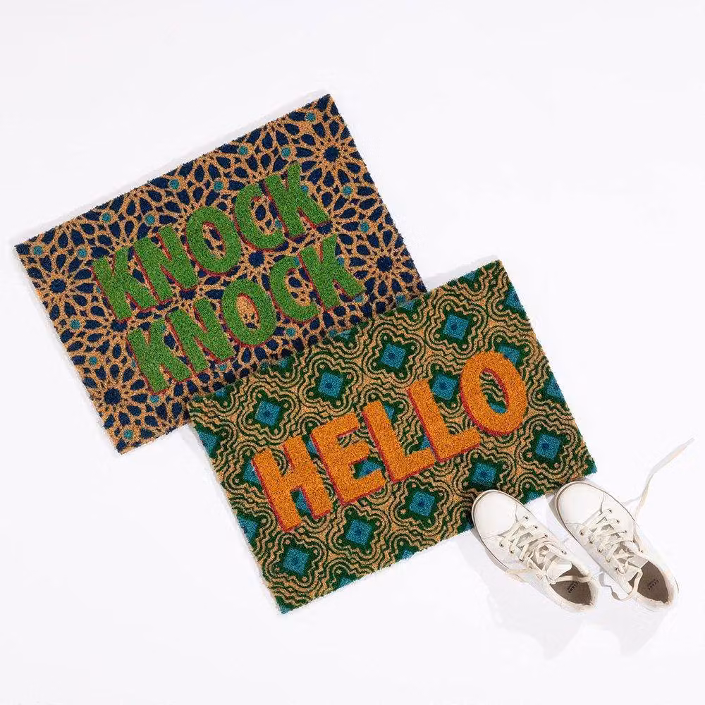 Arthouse Astley Knock Knock Printed Coir and PVC Backed Doormat, Multicolour, W: 40 cm, D: 60 cm – 2