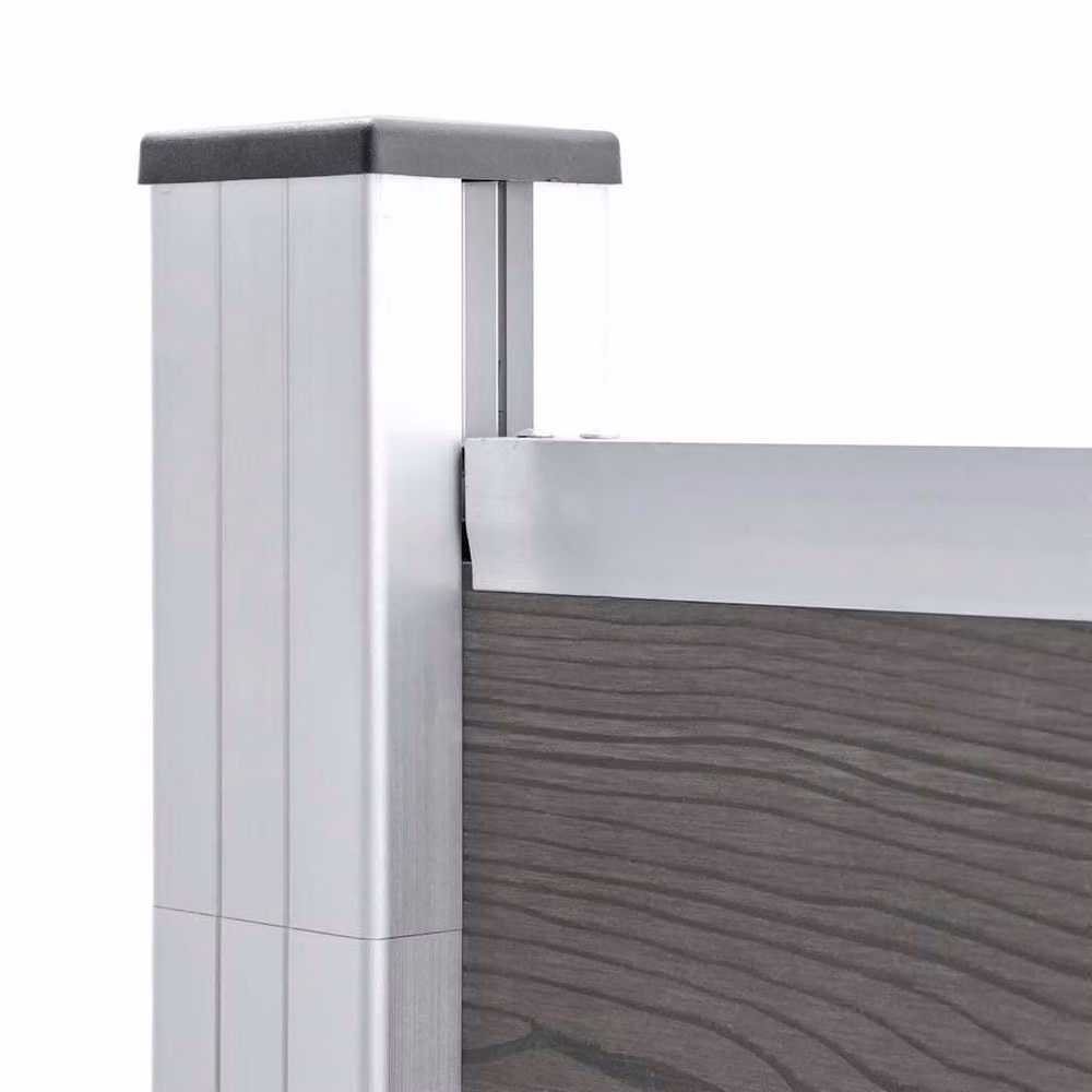 Berkfield Home Durable WPC Garden Fence Board, Grey, H 180 cm x W 105 cm – 4
