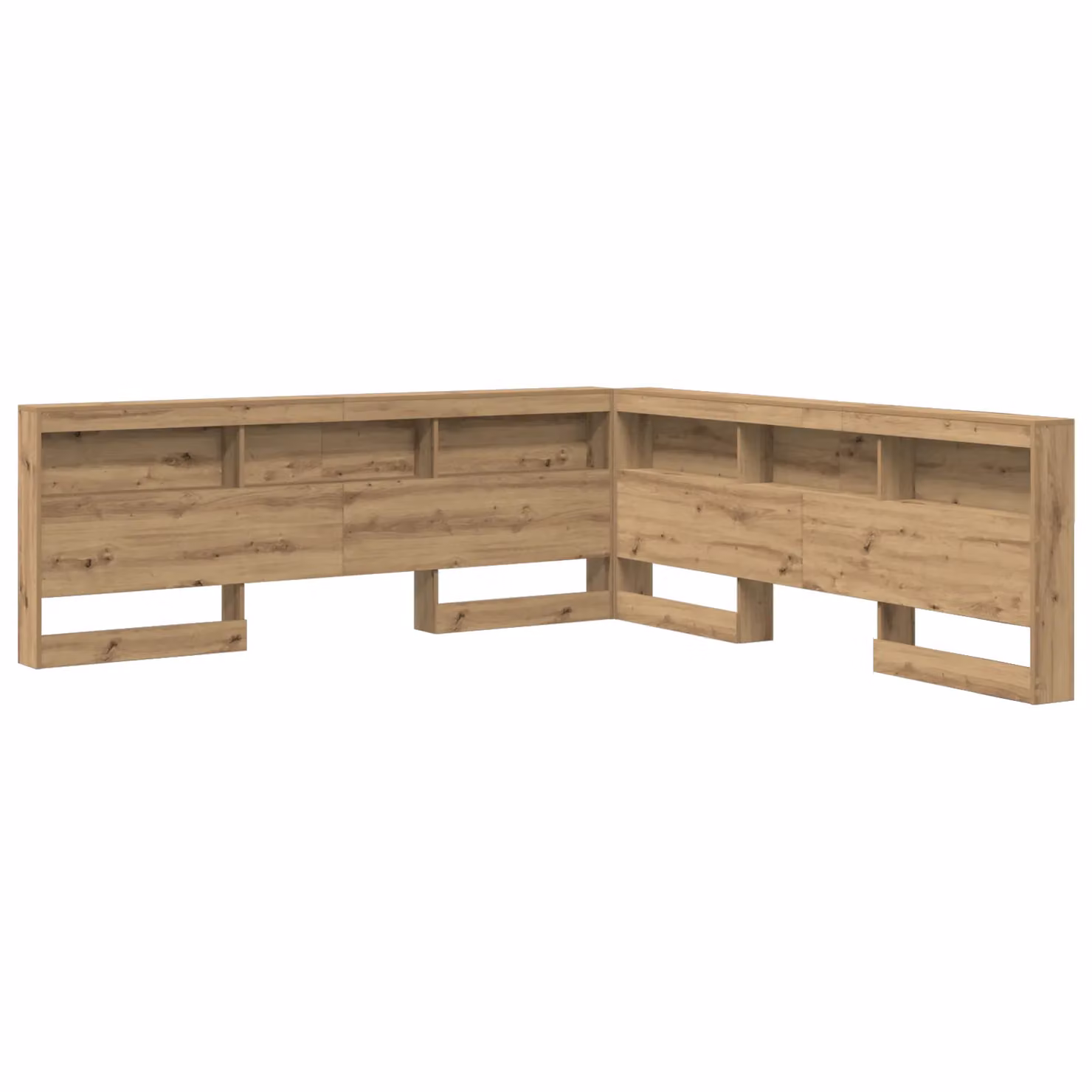 Berkfield Home Storage Headboard with Integrated Shelf in Artisan Oak, Brown, 180 cm – 2