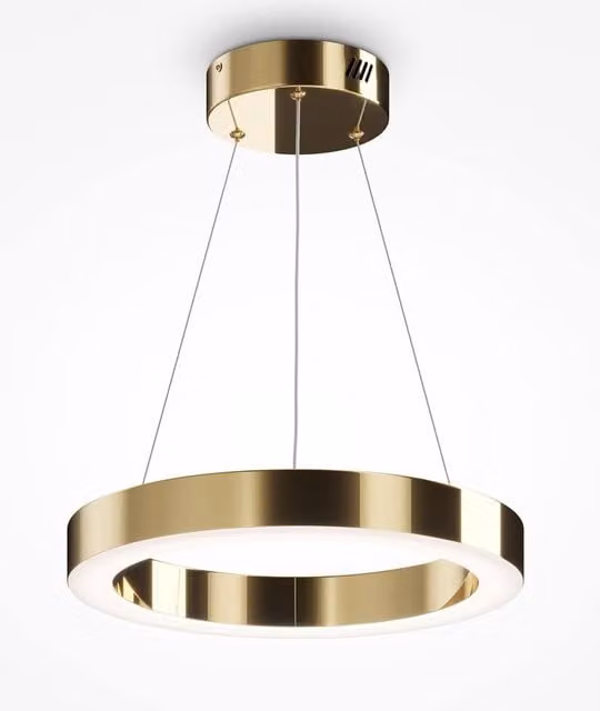 Maytoni Saturno Modern LED Ring Pendant Light in Gold/Brass, 2500lm, 4000K