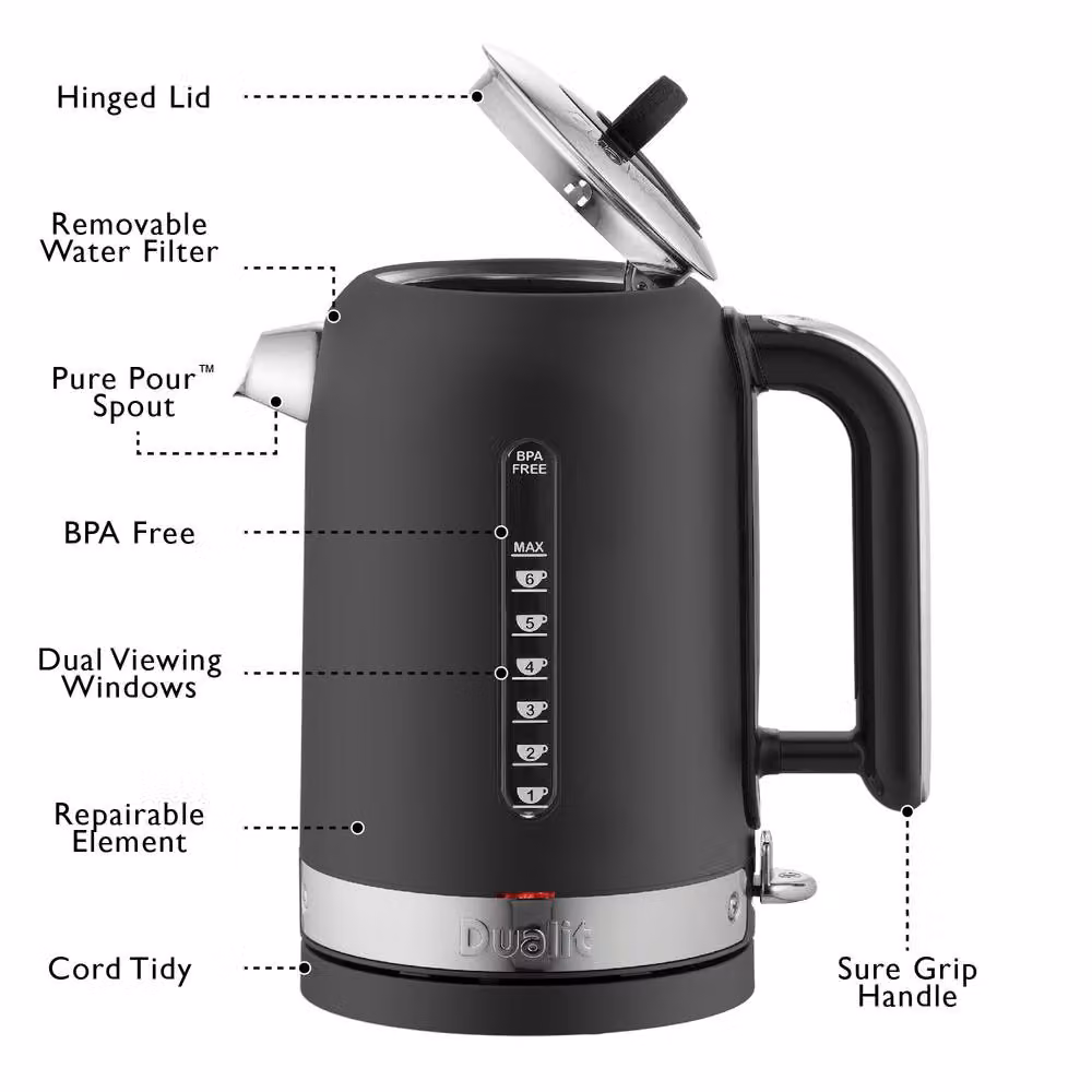 Dualit Classic Kettle in Black, 1.7 l – 7