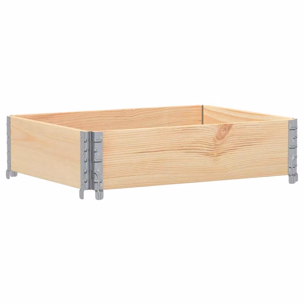 Berkfield Home Garden Brown Wooden Raised Bed Planter with Galvanised Steel, W: 80 cm, D: 60 cm – 2