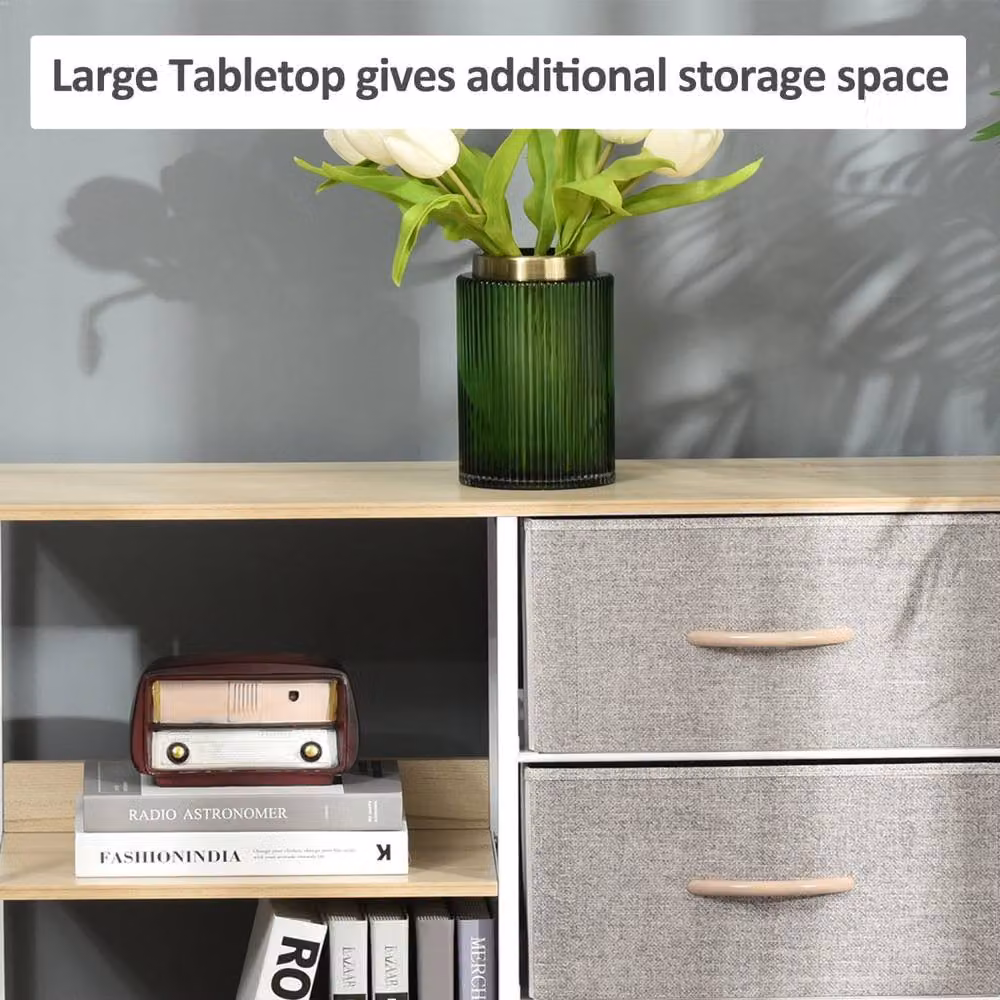 Wyld Haus Pasaha Storage Chest with 3 Drawers and 2 Open Shelves in White – 5