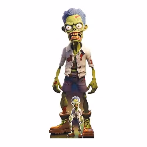 Star Cutouts SC4478 Cartoon Zombie Cardboard Cutout for Halloween Parties, Multicolour, H: 183 cm x W: 68 cm – 1