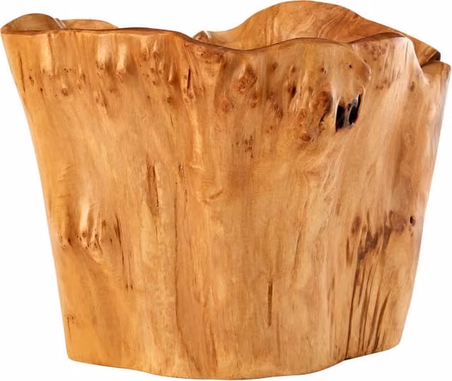 Orsina Natural Cedarwood Kora Deep Bowl in Gold and Brown
