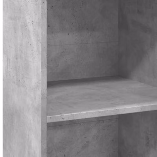 vidaXL Modern Highboard in Concrete Grey, MDF with Hinged Doors, W/D/H: 50 x 41 x 124 cm – 3