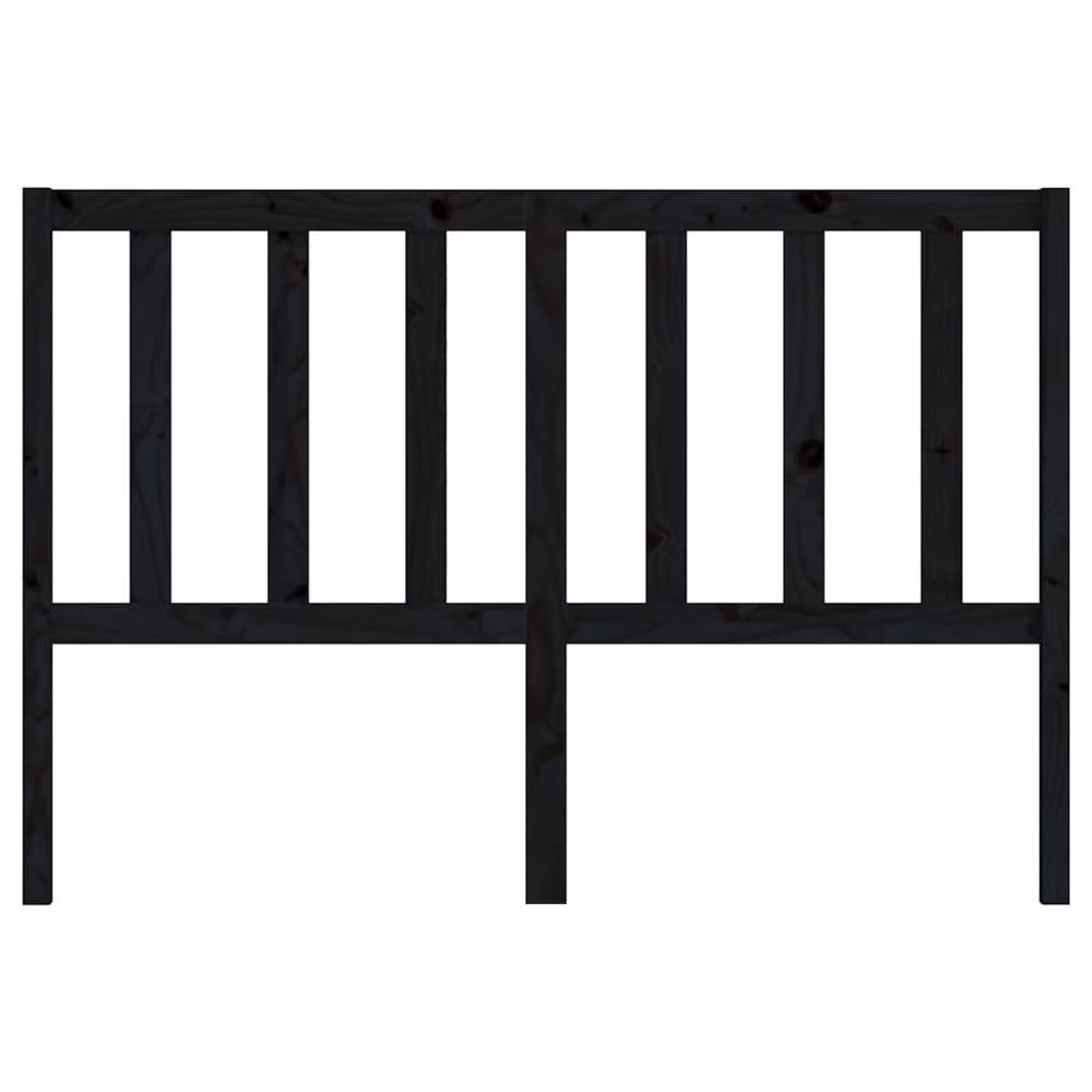 Berkfield Home Rustic Black Solid Pine Wood Bed Headboard W/D/H: 146 x 4 x 100 cm – 3