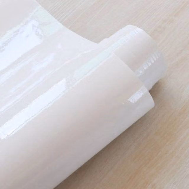 PAWNORA Gloss White Plain Vinyl Sticky Wrap Film