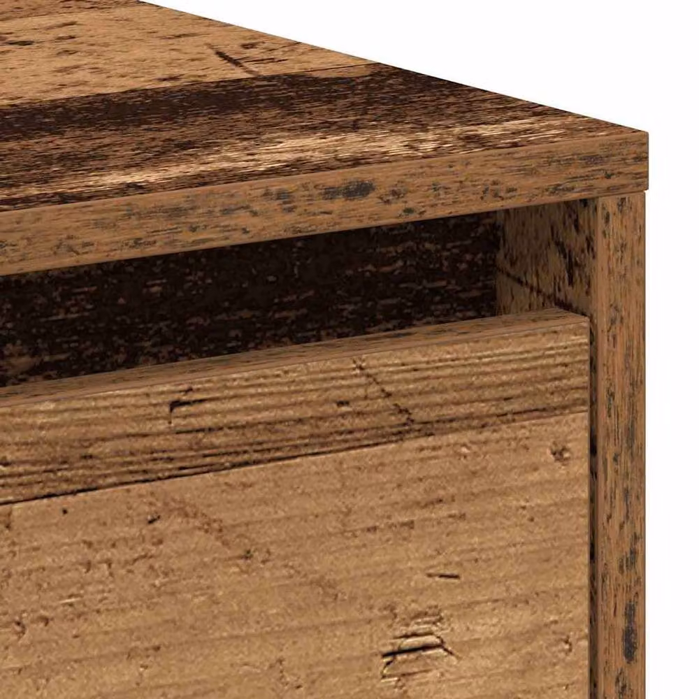 Berkfield Home Rustic Bedside Cabinet in Brown, W/D/H: 45 x 34 x 44.5 cm – 6