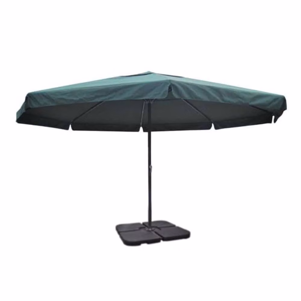 Berkfield Home Green Aluminium Umbrella with Portable Freestanding Base – 2