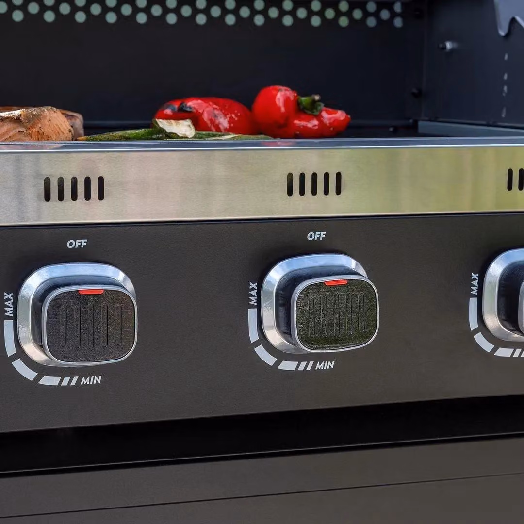 Norfolk Grills Vista 300 Gas Barbeque with Side Burner, Warming Rack and Thermometer in Black – 3