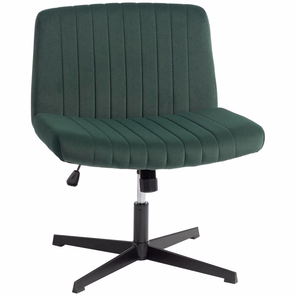 STILVORA Green Velvet Swivel Task Chair for Home Office and Bedroom – 4