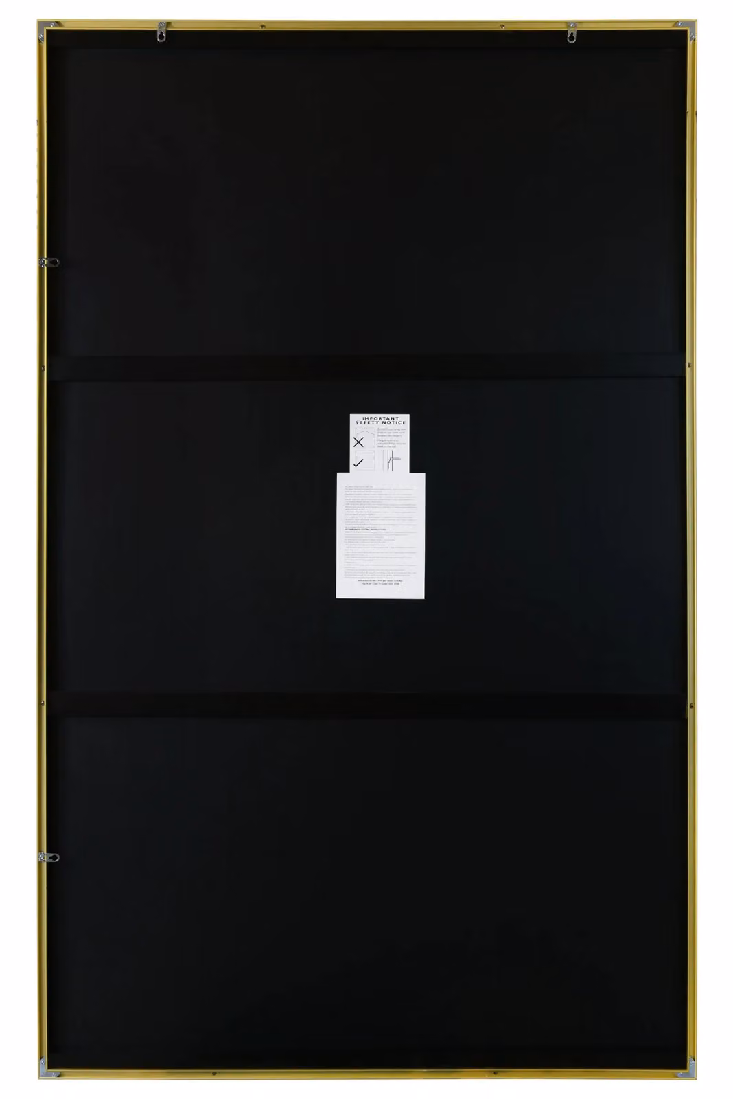MirrorOutlet Gold Aluminium Edged Rectangular Wall Leaner Mirror W: 174 cm, H: 110 cm – 2