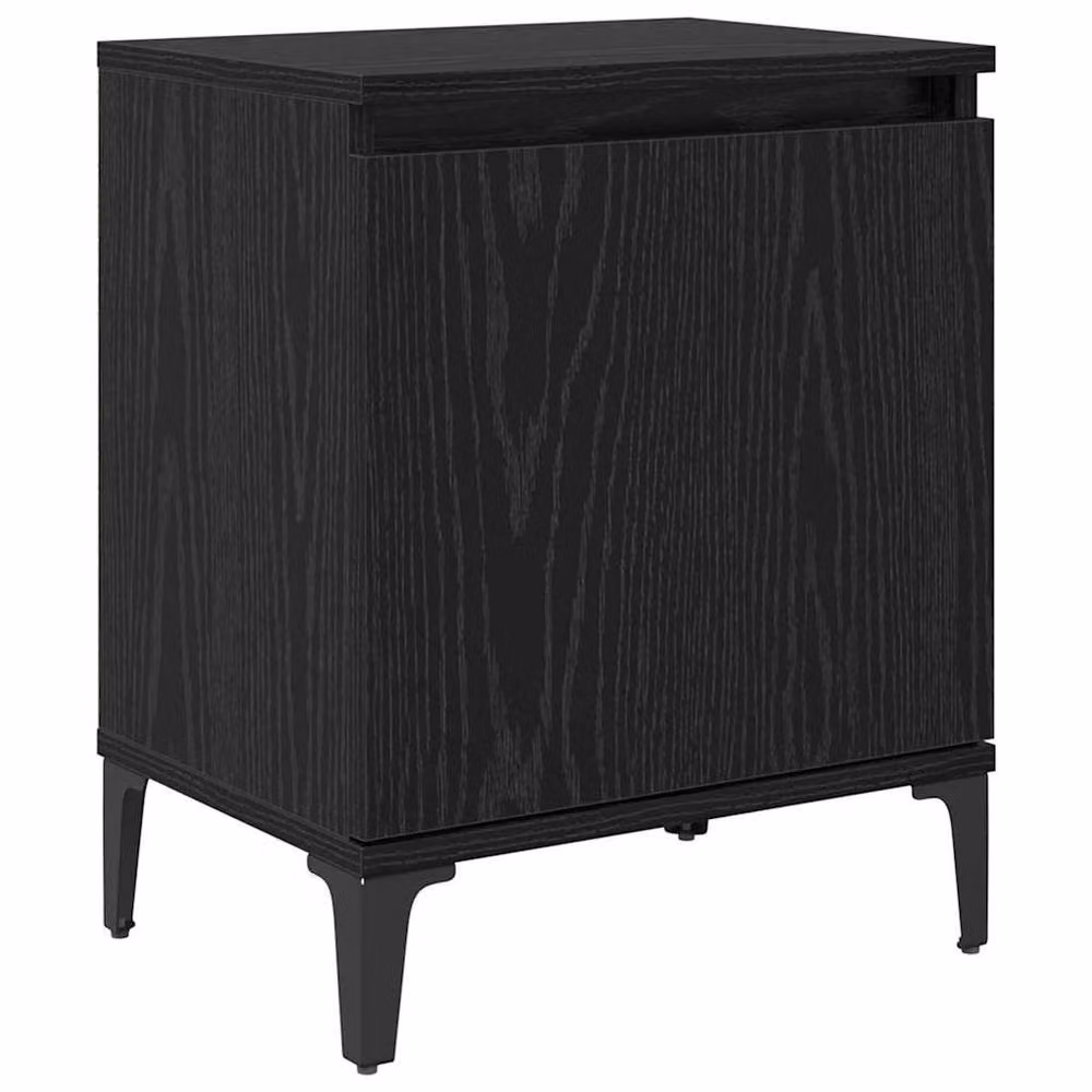 Berkfield Home Modern Black Oak Nightstand, Black, W/D/H: 40 x 30 x 50 cm – 3