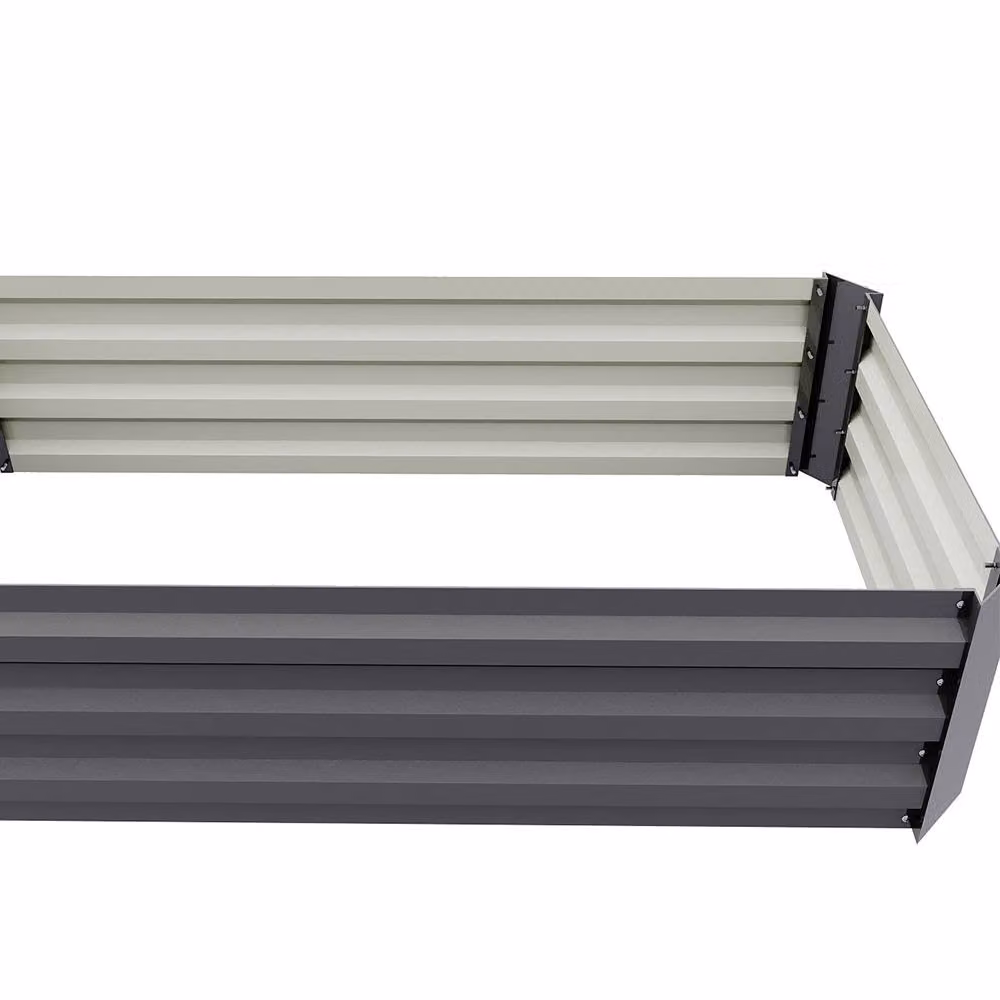 Living and Home Galvanised Steel Raised Garden Bed in Grey – 4
