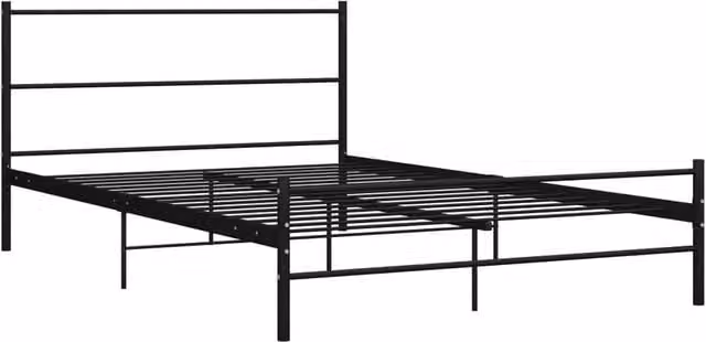 Berkfield Home Black Metal Bed Frame W: 120 cm, L: 200 cm – 1