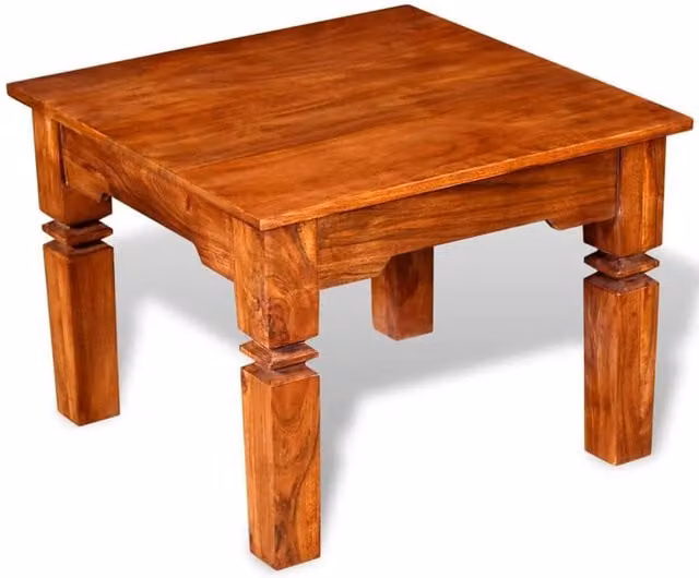 Berkfield Home Acacia Wood Coffee Table, Brown, W/D/H: 60 x 60 x 45 cm – 1