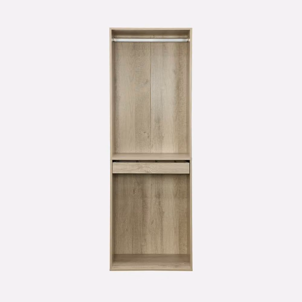 sweeek Modular Open Wardrobe Rail Unit in Light Brown, H 180 x W 60 x D 45 cm – 3