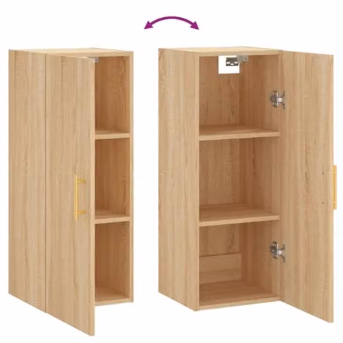 vidaXL Wall Mounted Cabinet in Brown, W/D/H: 34.5 x 34 x 90 cm – 2