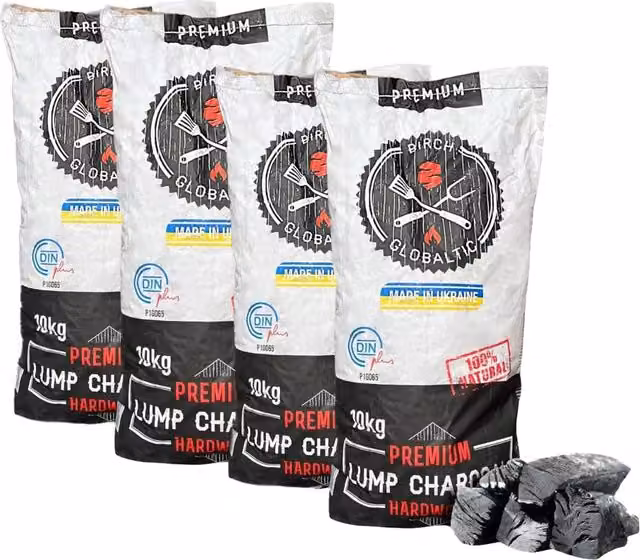 Premium Birch Hardwood Lumpwood Charcoal, 10kg