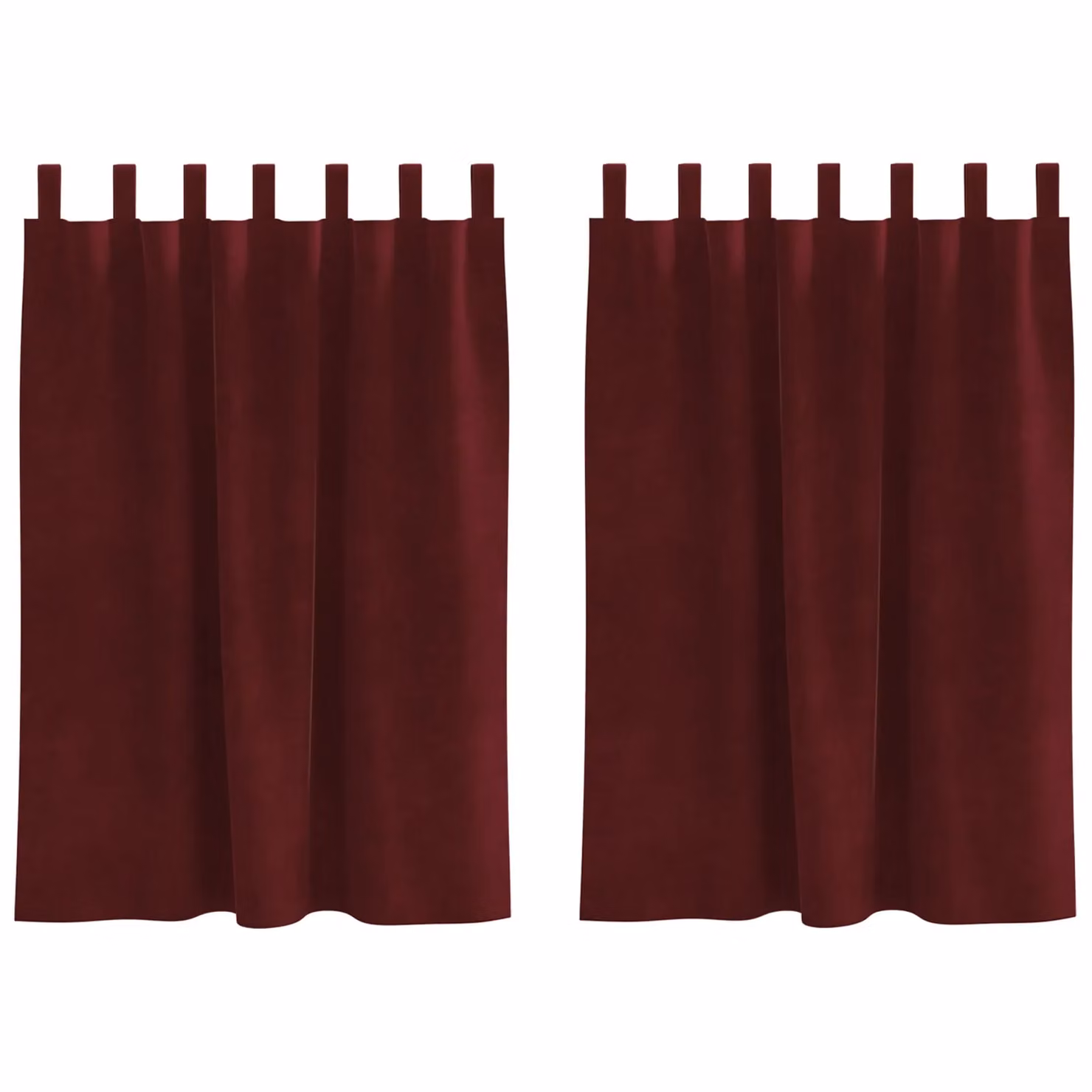 Berkfield Home Wine Red Velvet Blackout Curtains with Hanging Loops, 2 Pack, W: 140 cm – 2