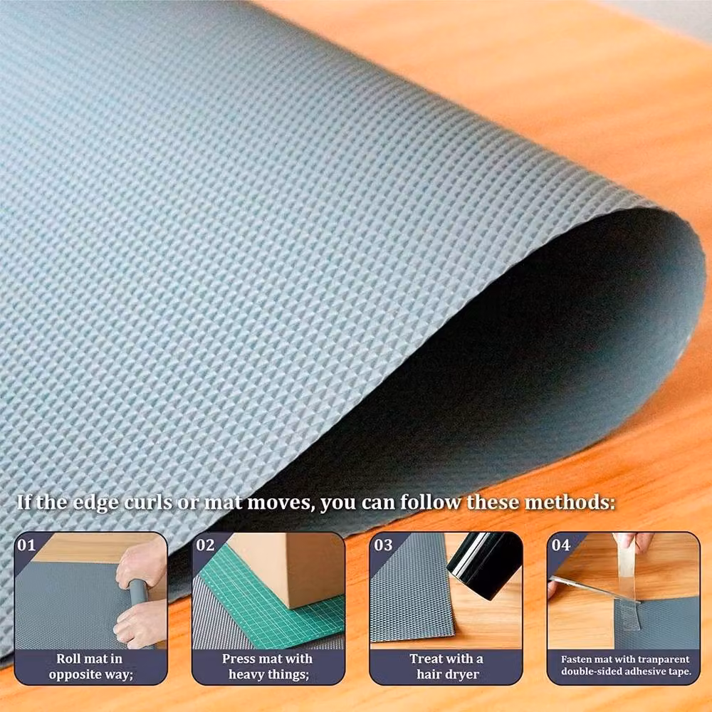 EONLION Flexible Grey Waterproof Drawer Shelf Liner Mat, W: 60 cm x D: 60 cm x H: 60 cm – 2